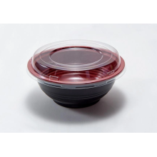 Plastic tray bowl with transparent lid